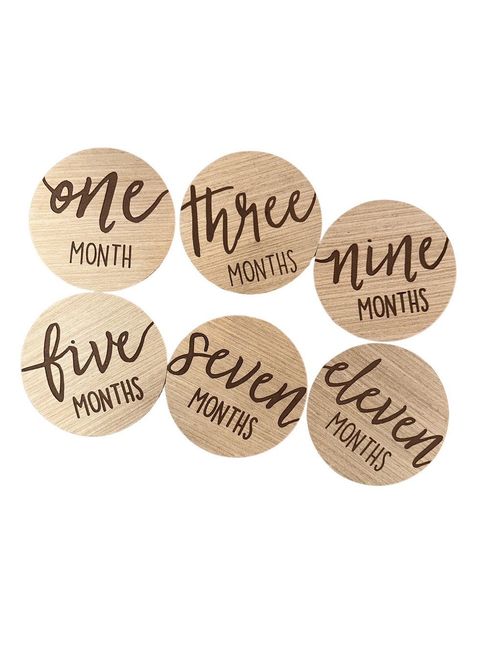 Wooden Baby Monthly Milestone Discs - Neutral